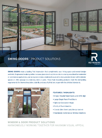 Reynaers swing doors MD, DC, VA