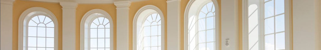 Arch-top windows in a historic home